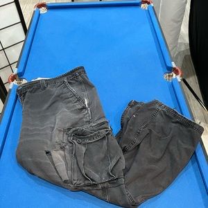 Faded glory black denim distressed jeans.